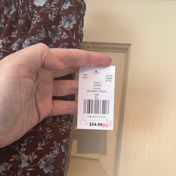 Brown and Cream Asymmetrical Maxi Skirt for Casual Wear - Picture 3 of 3